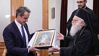 Κυριάκος Μητσοτάκης - Αρχιεπίσκοπος Αλβανίας Αναστάσιος