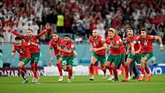 فرحة لاعبي المنتخب المغربي بالفوز