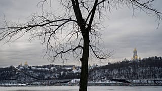General view of snow-covered Kyiv, Ukraine, Friday, Dec. 2, 2022.