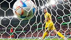 2022 Dünya Kupası'nda Faslı futbolcu Hakimi'nin İspanya'ya attığı penaltı golü