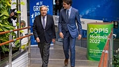 António Guterres und Justin Trudeau auf der COP 15