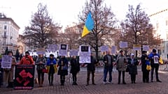 Ukrainer protestieren vor der Scala, die das russische Stück "Boris Godunov" zeigt