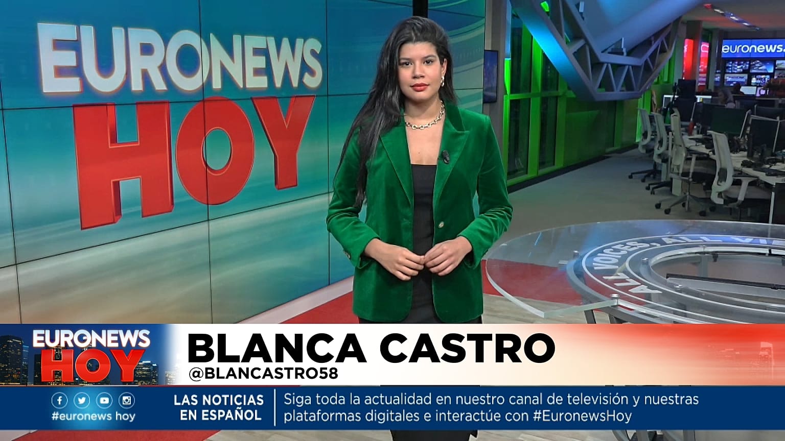 Blanca Castro presenta este jueves Euronews Hoy.