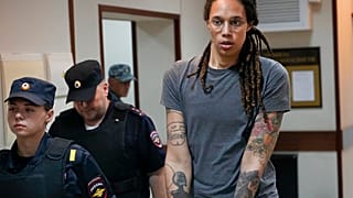 La bloncestista estadounidense Brittney Griner en el juzgado de Khimki, Moscú, Rusia 4/08/2022