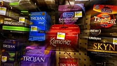 Des préservatifs, dans un commerce de San Fransisco, USA