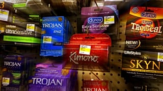 Des préservatifs, dans un commerce de San Fransisco, USA