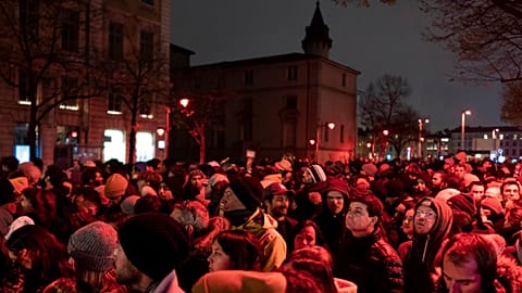Crowds at Lyon Festival of Light