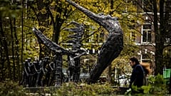 The National Slavery Monument in the Oosterpark in Amsterdam, on the international day for the abolition of slavery, on December 2, 2022.