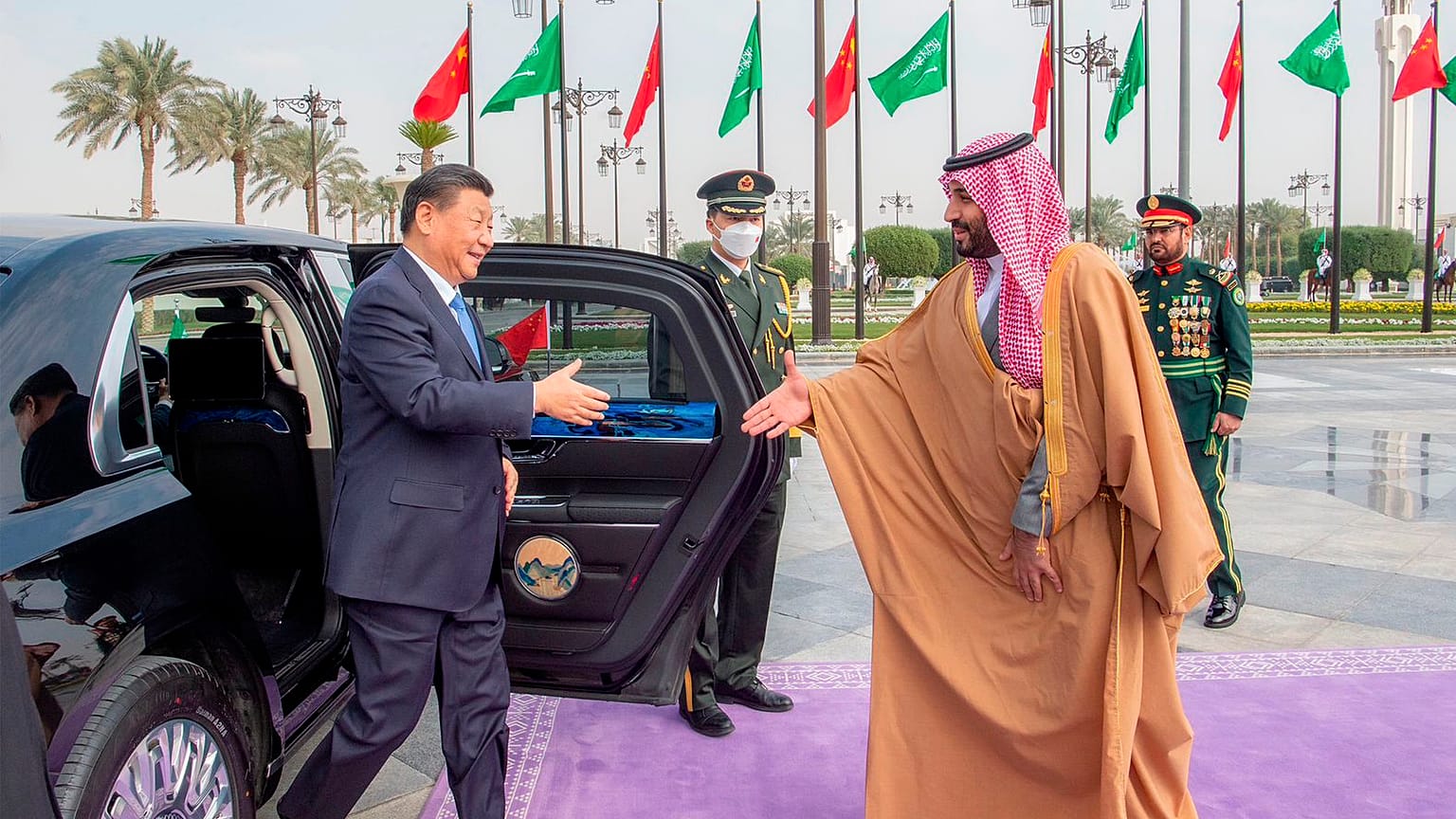 Il re saudita Salman bin Abdulaziz e il presidente cinese Xi Jinping