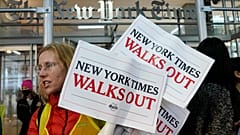 Beschàftige der "New York Times" streiken