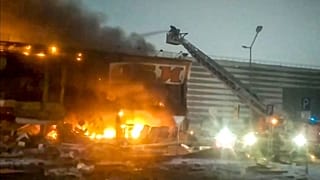 Capture d'écran d'une vidéo publiée par le ministère russe des Situations d'urgence - Près de Moscou, le 09/12/2022