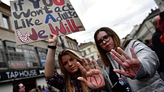 Protesto de professores e estudantes em Budapeste, outubro de 2022