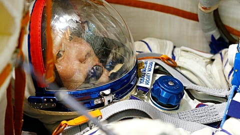 Space flight participant Yusaku Maezawa attends a training session ahead of the expedition to the ISS at the Gagarin Cosmonauts' Training Center in Moscow