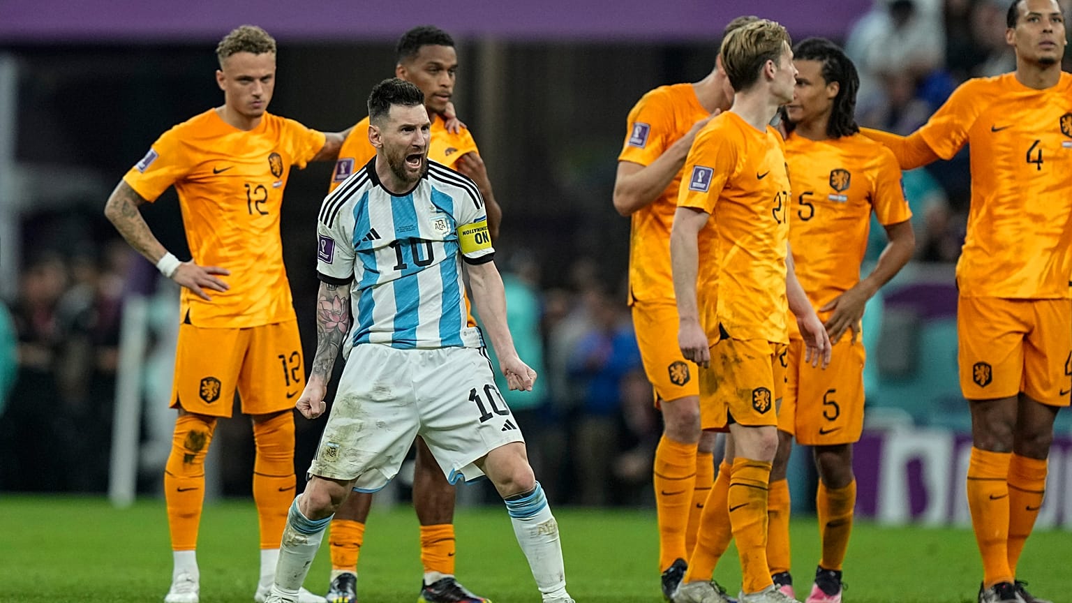 Lionel Messi feiert Erfolg im Elfmeterschießen 