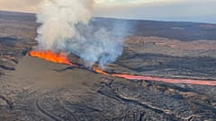Der Lavafluss aus der Vogelperspektive