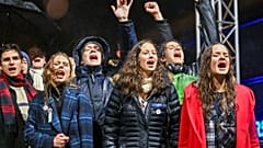 Студенты на акции протеста