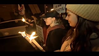 Teilnehmerinnen der Kundgebung in Budapest