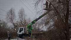 Stromnetzarbeiten in Kiew am 8. Dezember