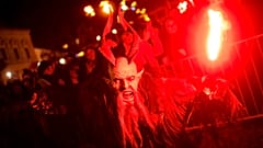 Der Krampus soll große und kleine Sünder erschrecken, Travisio, 10.12.2022