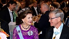 Königin Silvia an der Seite von Nobel-Chef Carl-Henrik Heldin