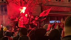 احتفالات جماهير المغرب في باريس