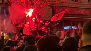 احتفالات جماهير المغرب في باريس