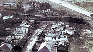مكان تحطم الطائرة في لوكربي (اسكتلندا) 