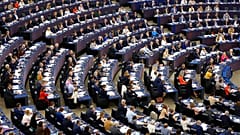 Archives : intérieur du parlement européen à Strasbourg (France), le 13/09/2022