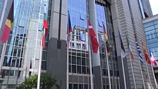 European Parliament building in Brussels.