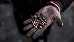 Bullets shown in  Kramatorsk, eastern Ukraine, Wednesday, May 14, 2014. 