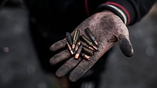 Bullets shown in Kramatorsk, eastern Ukraine, Wednesday, May 14, 2014.