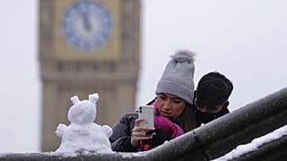 La neige à Londres, le 12 décembre 2022