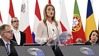 La présidente du Parlement européen, Roberta Metsola, le 12 décembre à Strasbourg 