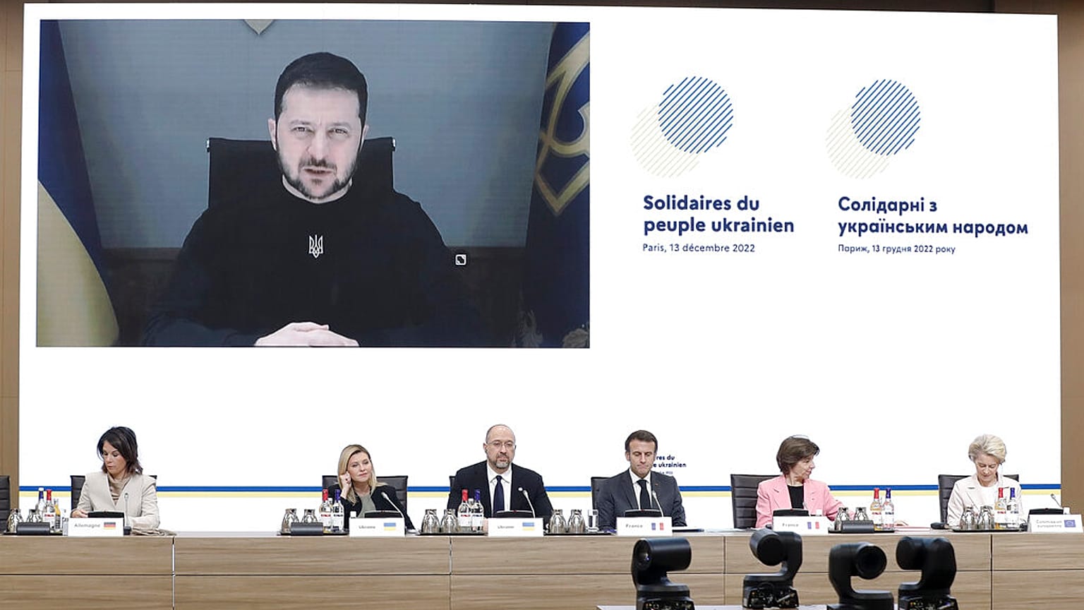 Владимир Зеленский по видеосвязи на конференции стран-доноров в Париже