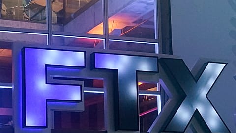 The FTX Arena logo is seen where the Miami Heat basketball team plays on Nov. 12, 2022, in Miami. The former CEO of failed crypto firm FTX Sam Bankman-Fried has been arrested.
