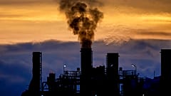 Pollution rises from a BASF chemical plant in Ludwigshafen, Germany, Monday, Nov. 7, 2022. 