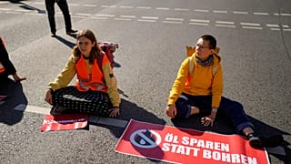 A Letzte Generation egyik 2022 júliusi akciója Berlinben
