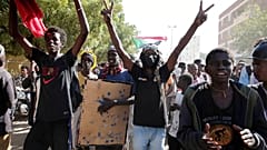 Sudanese demonstrators against military rule march in Khartoum, Sudan, Tuesday, Dec. 13, 2022