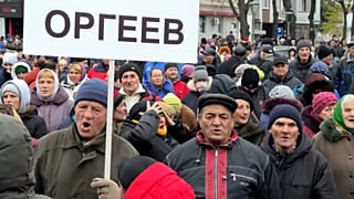 Protestierende in der moldawischen Hauptstadt