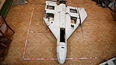 Ein Shahed-131 UAV, dokumentiert von Conflict Armament Research in der Ukraine im November 2022