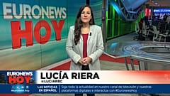 Lucía Riera presenta el informativo diario Euronews Hoy