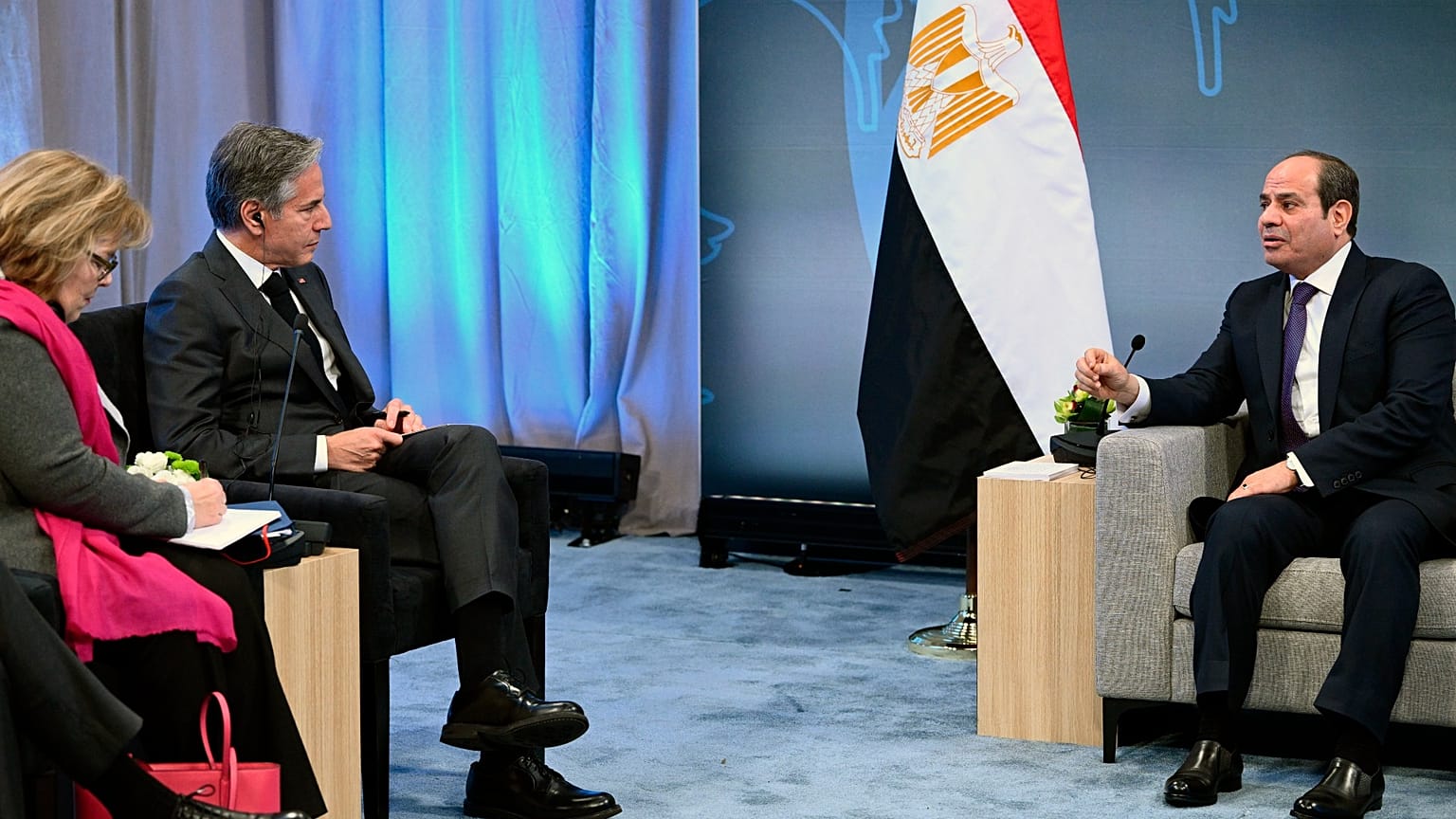 خلال لقاء السيسي وبلينكن 