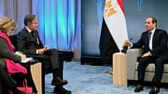 خلال لقاء السيسي وبلينكن 