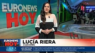Lucía Riera presenta el informativo diario Euronews Hoy