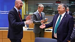 EU-Ratspräsident Charles Michel und Ungarns Ministerpräsident Viktor Orban