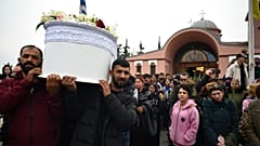 Στιγμιότυπο από την κηδεία του 16χρονου