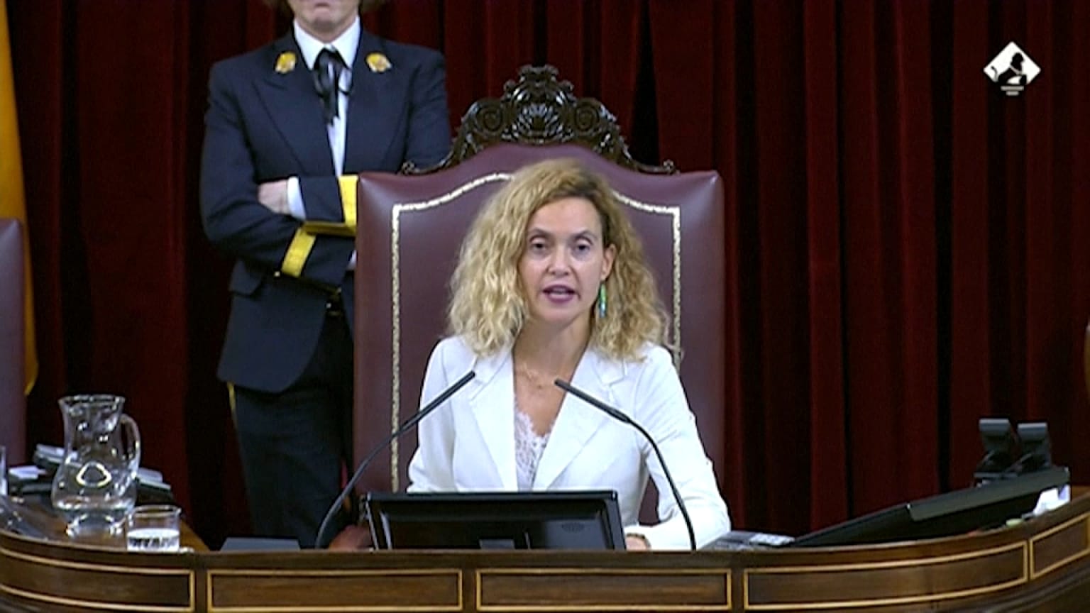 Meritxell Batet Lamaña, presidenta del Congreso de los Diputados, durante la sesión parlamentaria
