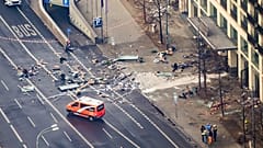 Teile der Karl-Liebknecht-Straße wurden durch den Druck und die Wassermassen verwüstet