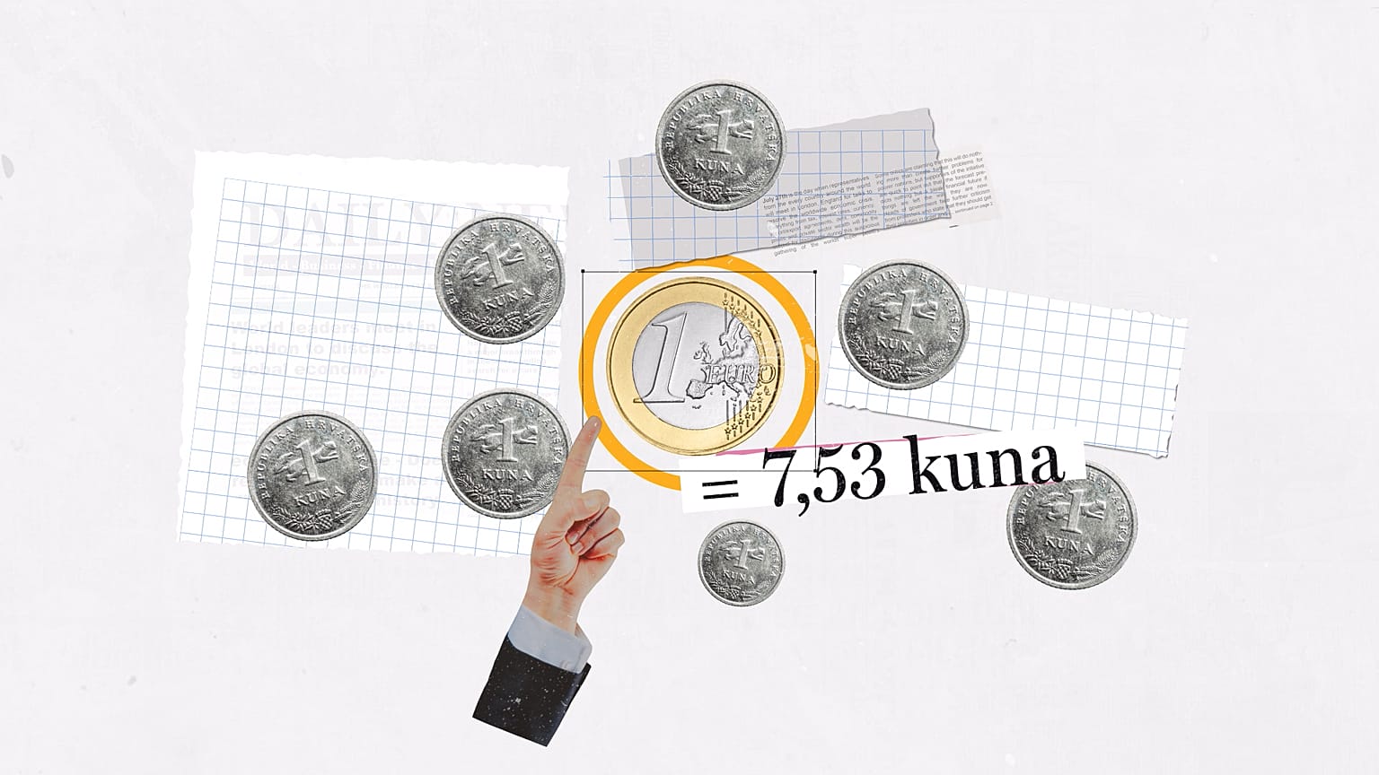 Хорваты привыкают к единой европейской валюте