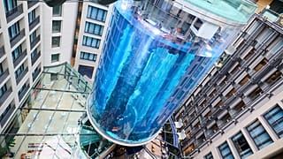 The AquaDom aquarium at the Sea Life tourist attraction photographed in Berlin, Wednesday, June 1, 2022. The aquarium is bursts on Friday, Dec. 16, 2022